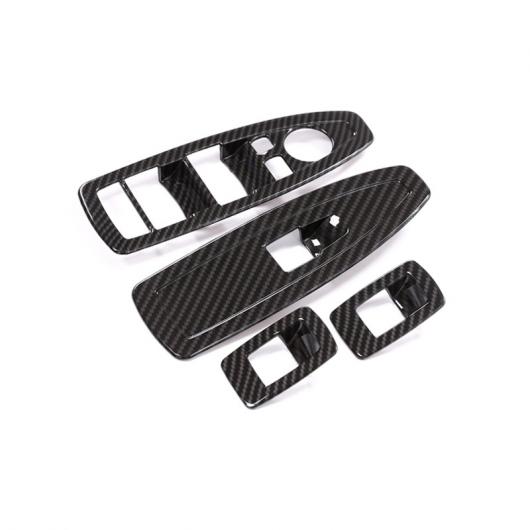 4ピース カーボン調 ABS プラスチック ウインドウ リフトスイッチフレーム BMW X1 F48 2016-2018 クローム X2 F47 Carbon fiber style AL-DD-5470 AL