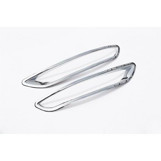 AL BMW 2シリーズ218i 7席F45 F46 2015-2017 ABS ポリッシュシルバーリアフォグランプ 装飾 ストリップフレームトリム 2ピース シルバー AL-DD-5511