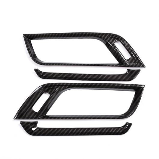 カーボン調 BMW X1 F48 2016-2018 ABS プラスチッククロームサイド空調ベント カバー BMW X2 F47 2018 4ピース Carbon fiber style AL-DD-5550 AL