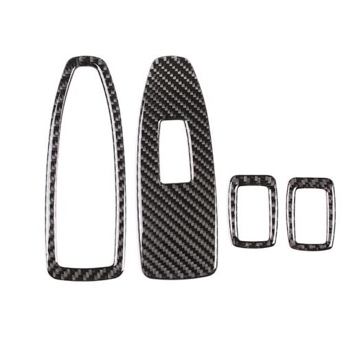 4個 カーボンファイバー インテリア ウインドウ リフトボタンフレーム ステッカー BMW 3 4 シリーズ F30 F35 2013-2019 Carbon Fiber AL-DD-5677 AL 8,939円
