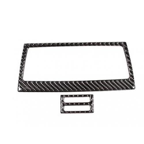 カーボンファイバー 後列 エアコン ベントフレームステッカー BMW X5 E70 X6 E71 2008-2013 Carbon Fiber AL-DD-5742 AL
