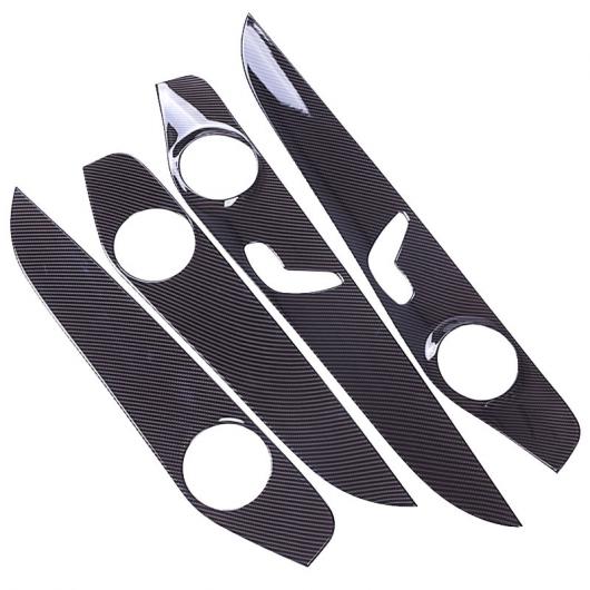 メルセデスベンツ C クラス W205 C180 2015-2018 ABS クローム カーボン調 インテリアドア パネル カバー 4ピース Carbon fiber Style AL-DD-6644 AL