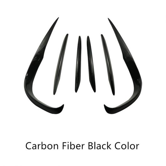 フォグランプ アイリッド ステッカー メルセデスベンツ E クラス E63 AMG 16-18 ABS フロント バンパー スポイラー エア ナイフ Carbon Fiber Black AL-DD-6820 AL