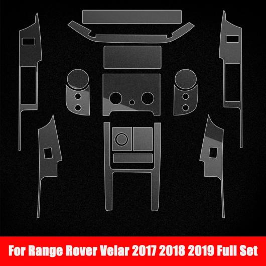 ランド ローバーレンジローバー VELAR/ヴェラール 2019-2017 ステアリングホイールセンターコンソールギア フィルム センター AC ナビゲーションプロテクター TPU 9 AL-DD-7486 AL
