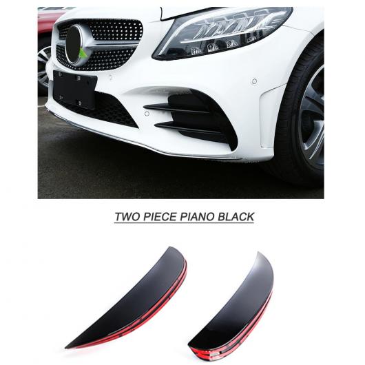 車用外装パーツ ABS 適用: メルセデスベンツ Cクラス W206 C200 C300 2019 フロント バンパー リップ フェンダー トリム エア 吹き出し口 2個 ピアノ ブラック AL-DD-8628 AL