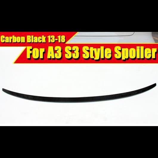 S3 カーボンファイバー スポイラー ウイング 適用: アウディ A3 リップ リア バンパー トランク 2013-2018 タイプ001 AL-EE-0039 AL