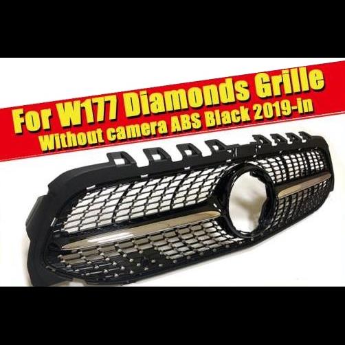 車用飾りつけ一部分 金剛石 表現スタイル W177 グリッド ABS 黒いこと A180 A200 A250 A45 写真器大広間なし 運動競技 向こう正面 バンパー 食べ物屋 2019- 印字機001 AL-EE-0325 AL