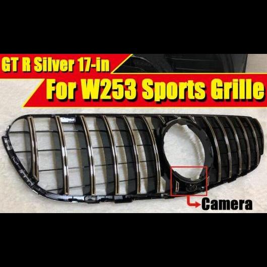 車用外装パーツ 適用: メルセデス グリッド グリル ABS シルバー W253 C253 X253 SUV GLCクラス スポーツ バンパー W/カメラホール GTS 17 タイプ001 AL-EE-0350 AL