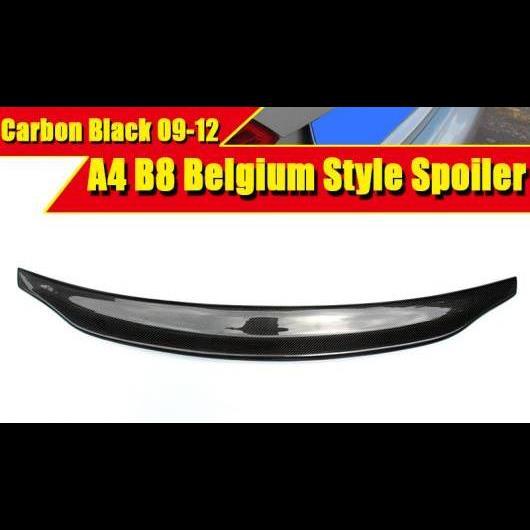 車用外装パーツ 適用: アウディ A4 A4A A4Q スポイラー テール B8 ベルギー スタイル カーボンファイバー リア トランク メンバー ブート リップ ウイング 2009-12 タイプ001 AL-EE-0528 AL
