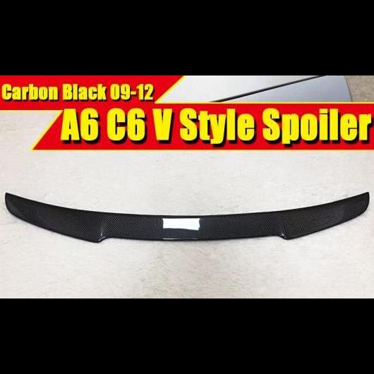 車用外装パーツ 適用: アウディ A6 A6A A6Q カーボン リア スポイラー ウイング C6 V スタイル クーペ トランク 09-12 タイプ001 AL-EE-0758 AL