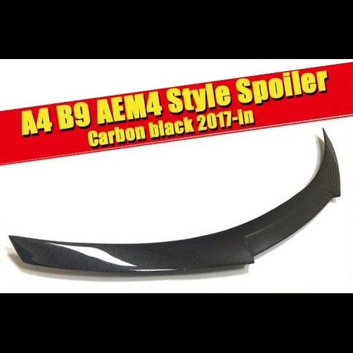 適用: アウディ A4 A4A A4Q B9 リア トランク スポイラー ウイング ハイ キック カーボンファイバー 光沢ブラック 2017 タイプ001 AL-EE-0775 AL