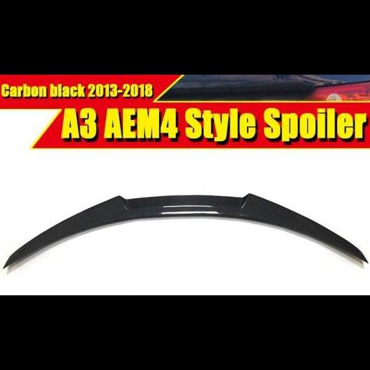 適用: アウディ A3 A3Q セダン ダックビル リア スポイラー ハイ キック カーボンファイバー ブラック トランク メンバー ブート リップ ウイング 2013-2018 タイプ001 AL-EE-0789 ALの通販は外装