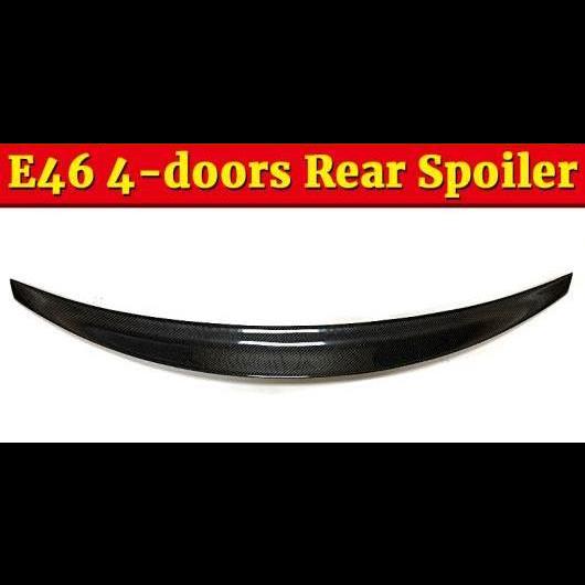 車部品 E46 4ドア リア ブート トランク スポイラー リップ ウイング ライド スタイル カーボンファイバー 適用: BMW 3シリーズ 318i 320i 325i 328i 330 330Xi 1996-04 タイプ001 AL-EE-0862 AL