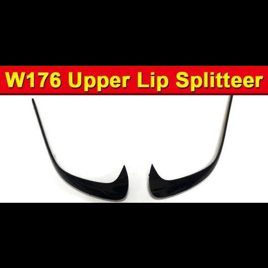 車用外装パーツ 適用: メルセデスベンツ Aクラス W176 フロント アッパー リップ スプリッター スポイラー 2個 ABS 素材 ブラック A180 A200 A250 A45 2016-2018 タイプ001 AL-EE-0945 ALの通販は