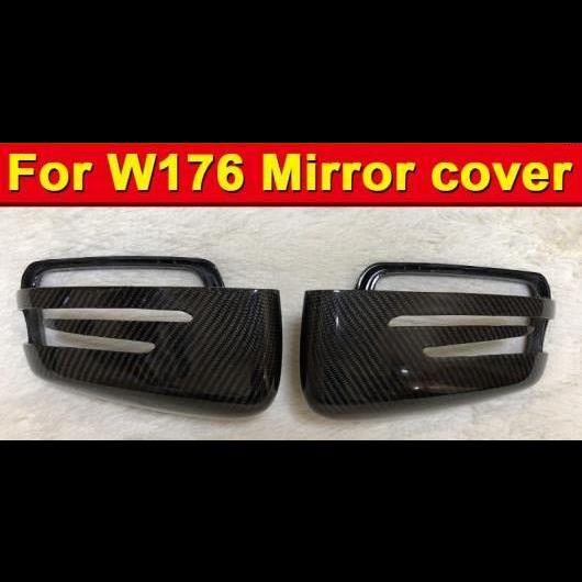 車用外装パーツ 適用: メルセデス W176 ウイング ドア ミラー カバー カーボンファイバー ブラック 2PC Aクラス A180 A200 A250 A45AMG OEM-適合 13-16 タイプ001 AL-EE-0973 AL