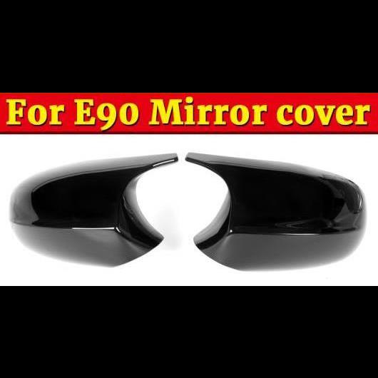 車用外装パーツ 適用: BMW LCI E90 4ドア セダン サイド ミラー カバー ヘッド 1M アドオン スタイル ABS 光沢ブラック 2個 3シリーズ M3 08-11 タイプ001 AL-EE-0999 AL