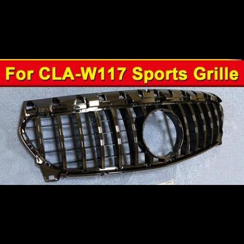 W117 フロント グリッド ABS 光沢ブラック 適用: メルセデスベンツ CLA200 CLA180 CLA250 2014-2018 タイプ001 AL-EE-1007 AL