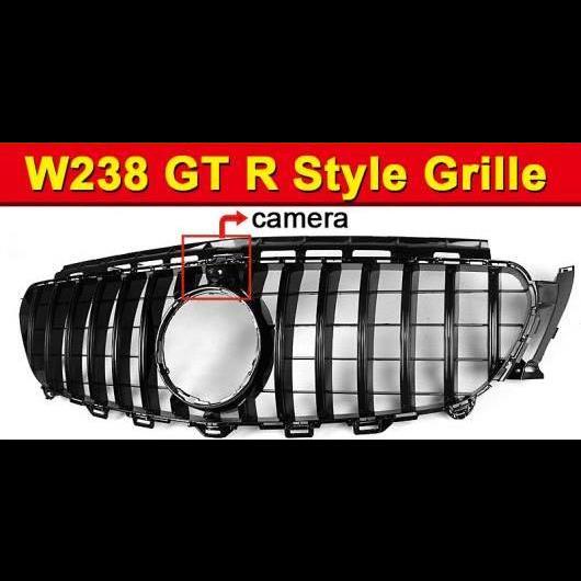 W238 GT グリッド ABS 光沢ブラック カメラホール 適用: メルセデスベンツ Eクラス E200 E250 E300 E350 グリル 2016-18 タイプ001 AL-EE-1043 AL