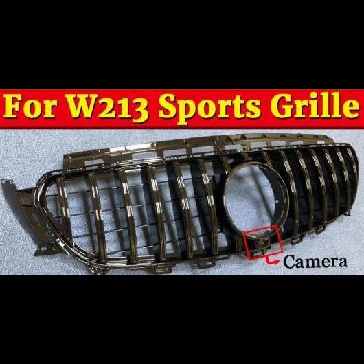 適用: メルセデス W213 スポーツ GT グリッド グリル ABS ブラック カメラホール Eクラス E200 E250 E300 E350 E400 E500 16+ タイプ001 AL-EE-1065 ALの通販は