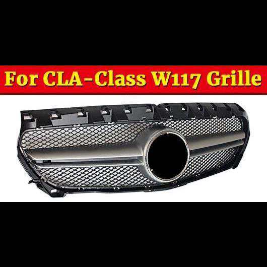 車用外装パーツ 適用: メルセデスベンツ W117 フロント グリッド CLAクラス CLA180 CLA200 CLA250 CLA45 ABS シルバー メッシュ 14-16 タイプ001 AL-EE-1082 ALの通販は