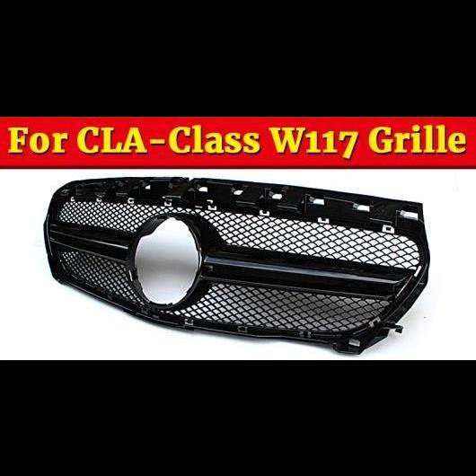 W117 フロント グリッド ABS 光沢ブラック 適用: メルセデスベンツ CLAクラス CLA180 CLA200 250 CLA45 グリル 14-16 タイプ001 AL-EE-1085 AL