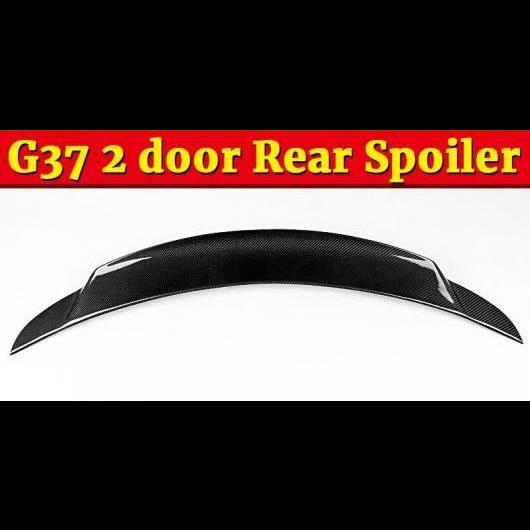 車用外装パーツ 適用: インフィニティ G37 2ドア リア スポイラー テール カーボンファイバー トランク ウイング リップ オート パーツ 07-13 タイプ001 AL-EE-1120 AL