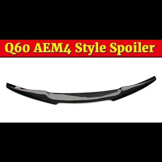 Q60 カーボン リア トランク スプリッタ テール スポイラー ウイング 適用: Q60S カーボンファイバー 2018+ タイプ001 AL-EE-1121 ALの通販は