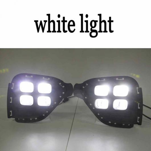 2個 イエロー ターニング シグナル ライト DRL 防水 12V LED デイタイム ランニング ライト フォグランプ バルブ 適用: ヒュンダイ クレタ IX25 ホワイト AL-EE-3795 AL