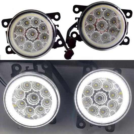 2個 フォグライト デイタイム ランニング ライト DRL LED バルブ 12V 適用: 三菱 ASX 2013 2014 フォグランプ ライト エンジェル アイ・9 ライト AL-EE-3822 AL
