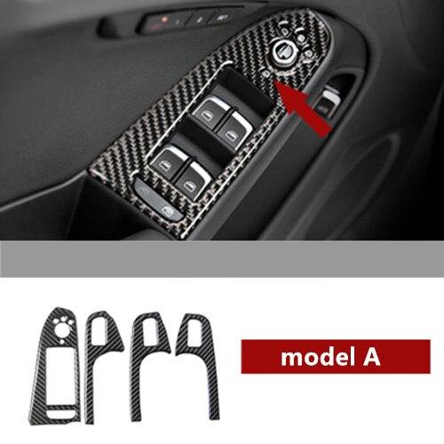 カーボンファイバー コンソール ナビゲーション フレーム CD パネル トリム 適用: アウディ A4 B8 ギア シフト 装飾 カバー ステッカー ドアアームレスト A AL-EE-4549 AL
