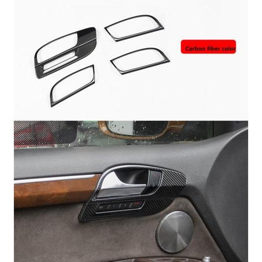 ドア ハンドル カバー トリム ドアノブ 装飾 フレーム ステッカー 適用: アウディ Q7 2008-2015 ステンレス スチール B カーボン AL-EE-4678 AL