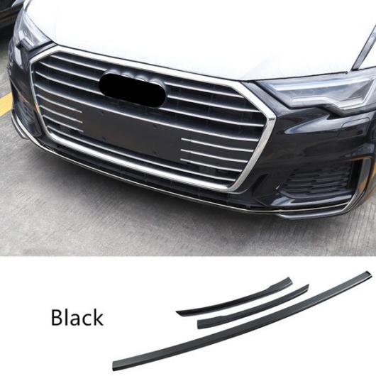 ステンレス スチール ストリップ 適用: アウディ A6 C8 2019 フロント バンパー 装飾 カバー トリム ステッカー ブラック AL-EE-4822 AL