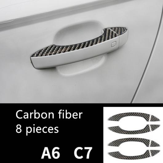 コンソール ギアシフト カーボンファイバー ステッカー トリム 適用: アウディ A7 A6 C7 RHD CD パネル フレーム カバー ドアハンドル トリム AL-EE-5045 AL