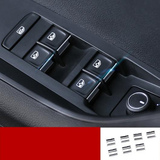 適用: シュコダ カロック 2018 2019 ウインドウ リフト スイッチ ボタン カバー ステッカー トリム スパンコール 装飾 シルバー AL-EE-6819 AL