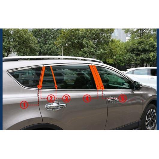 適用: トヨタ RAV4 RAV 4 2016 2017 ステンレス スチール ウインドウ トリム ストリップ センター ピラー 10ピース AL-EE-6923 ALの通販は 13,658円