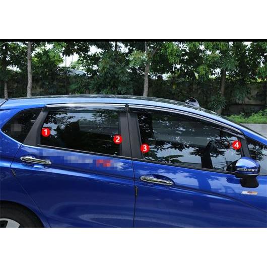 AL 適用: ホンダ フィット ジャズ 2016-2018 トリム ウインドウ Bピラー Cピラー スパンコール カバー ステッカー 装飾 カーボン AL-EE-7100