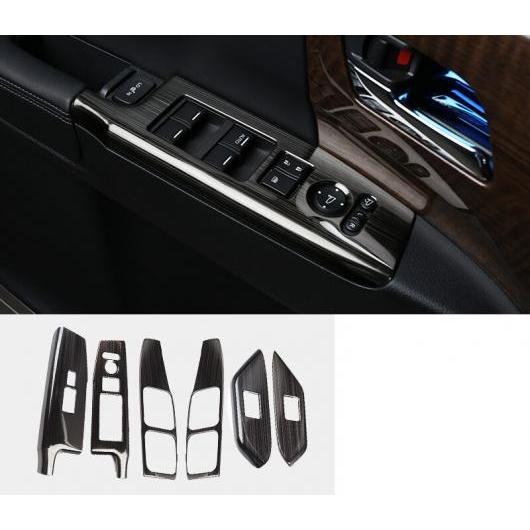適用: ホンダ オデッセイ 2015-18 インナー ドア ウインドウ リフト ボタン スイッチ パネル カバー トリム 装飾 ブラック 6ピース AL-EE-7161 AL