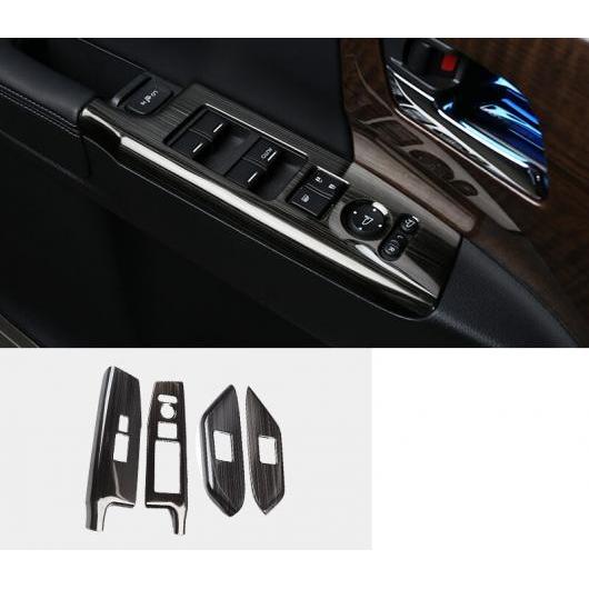 適用: ホンダ オデッセイ 2015-18 インナー ドア ウインドウ リフト ボタン スイッチ パネル カバー トリム 装飾 ブラック 4ピース AL-EE-7161 AL