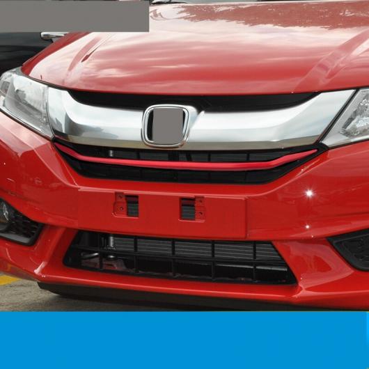適用: ホンダ シティ 2014-2018 バンパー 給気口 グリッド トリム フロント ストリップ センター レーシング カバー 装飾 レッド AL-EE-7217 AL