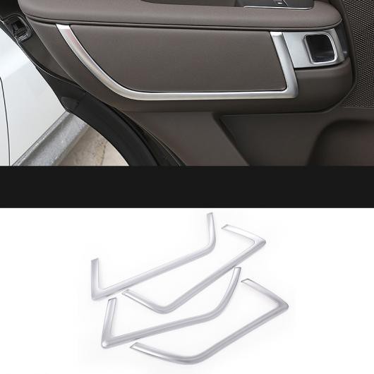 ドア U字型 トリム トリミング ストリップ ステッカー クローム 適用: ランド ローバー ディスカバリー 5 2017 2018 4ピース AL-EE-7710 ALの通販は