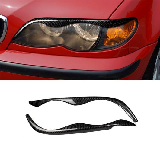 適用: BMW E46 M3 332I 328I 330I 325I ヘッドライト アイブロー アイリッド カバー トリム カーボンファイバー 1999-04 タイプ001 AL-EE-8580 AL