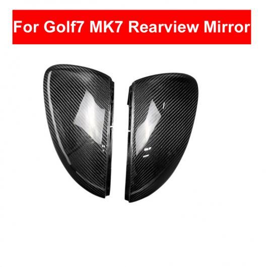 カーボンファイバー リア ミラー バックミラー カバー トリム ステッカー エクステリア 適用: フォルクスワーゲン ゴルフ7 MK7 2013 2014 2015 2016 2017 クラシカル スタイル AL-EE-8942 AL