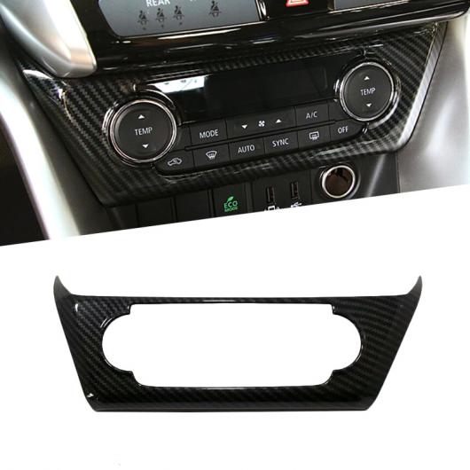 2ピース インテリア アッパー エア 吹き出し口 ベント カバー トリム 適用: 三菱 エクリプス クロス 2017 2018 シルバー カーボンファイバー調 AL-FF-1338 AL