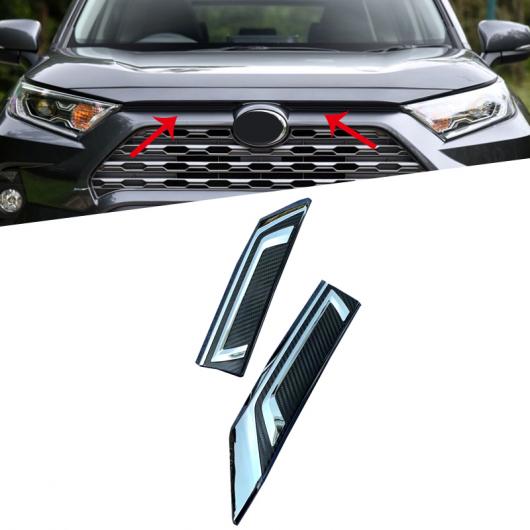 4ピース 適用: トヨタ RAV4 2019 2020 ABS クローム フロント アッパー ヘッド グリル カバー トリム ガーニッシュ タイプ001 AL-FF-1387 AL