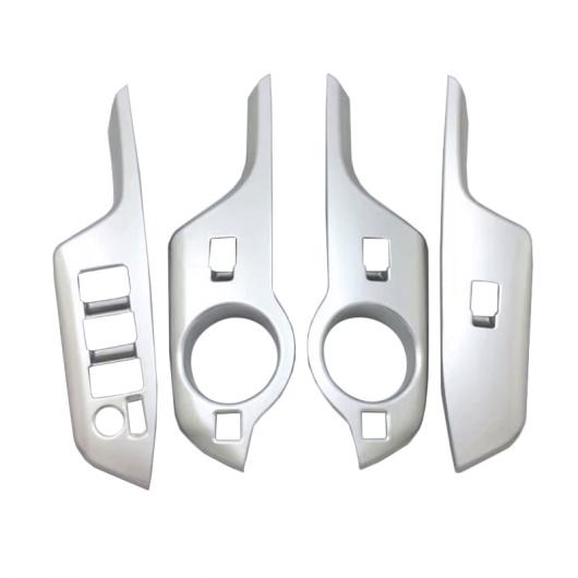 4ピース ABS インテリア ドア アームレスト ウインドウ スイッチ ボタン カバー トリム インナー アクセサリー 適用: トヨタ CHR C-HR 2016 2017 2018 マット AL-FF-1403 ALの通販は