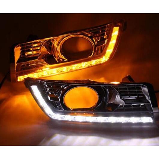 12V LED DRL デイタイム ランニング ライト 適用: キャデラック SRX 2016 2015 2014 2013 2012 デイライト フォグランプ イエロー ターンシグナル スタイル リレー タイプ001 AL-FF-1580 AL