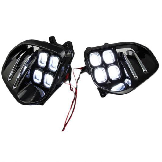 ホワイト LED DRL ライト フォグ ランプ デイタイム ランニング セット 適用: 起亜 スポーテージ QL KX5 2016 2017+ タイプ001 AL-FF-195