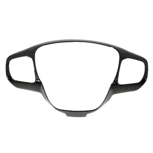 適用: フォード フォーカス セダン/ハッチバック 2019 1ピース ABS インテリア ステアリング ホイール カバー トリム ステッカー ブラック AL-FF-2227 AL