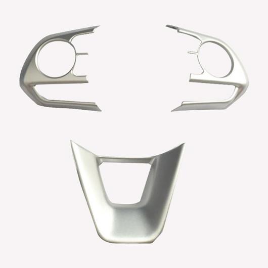ステアリング ホイール カバー ステッカー ABS クローム トリム アクセサリー 適用: トヨタ セダン カローラ E210 プレステージ アルティス 2019 2020 スタイリングなし 3ピース マット シルバー AL-FF-3543 AL