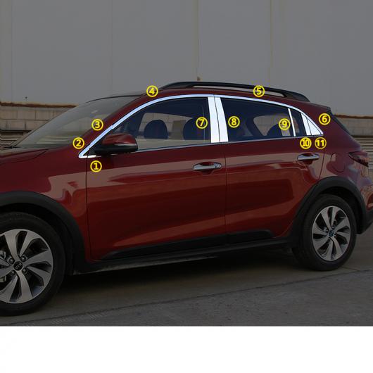 ステンレス スチール ウインドウ クローム ミドル ポスト トリム 適用: 起亜 リオ X ライン KX クロス インテリア モールディング 22 ピース AL-FF-3821 ALの通販は